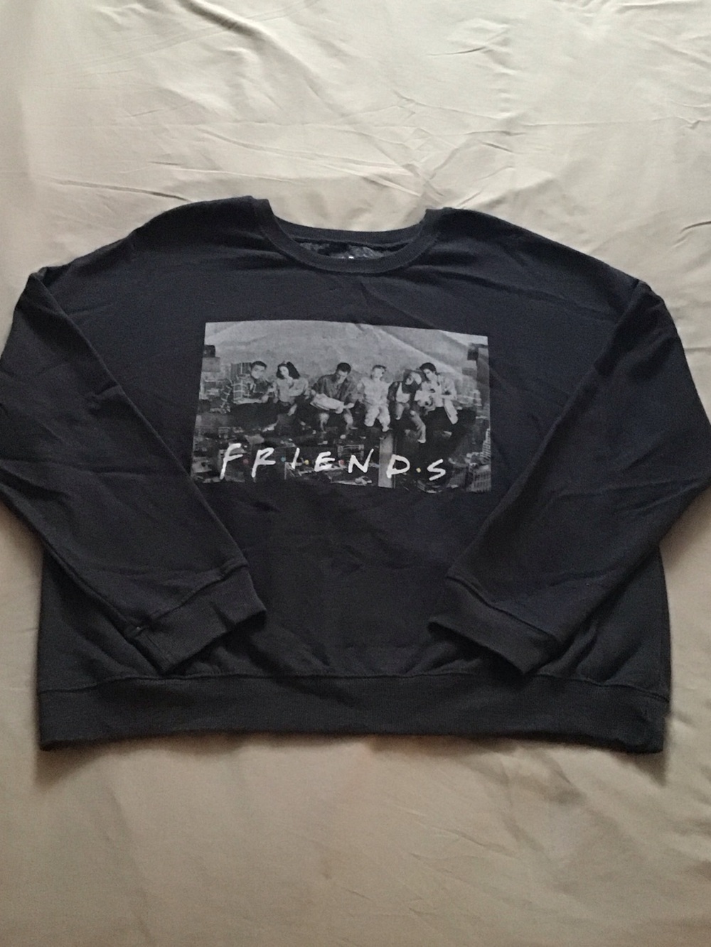 FRIENDS Black Graphic Crewneck Sweatshirt